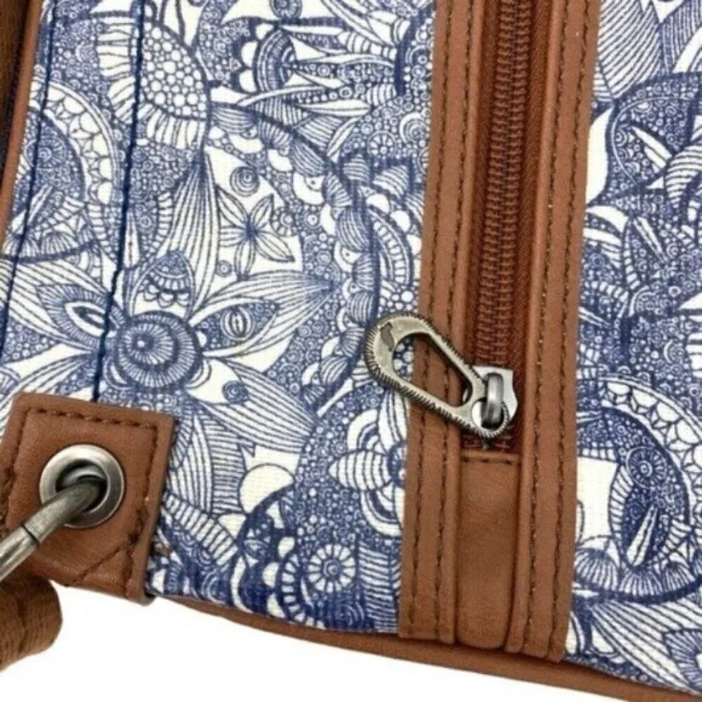 Sakroots Navy Blue Spirit Desert Floral Crossbody Trip Bag - Picture 4 of 16